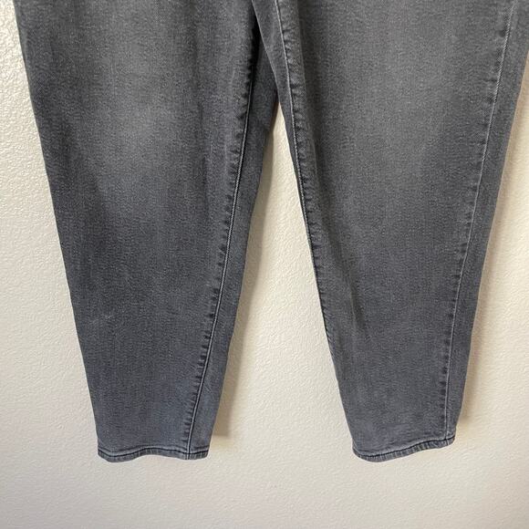 Levis Jeans Womens Size 31 Gray High Waisted Mom Denim Cropped Tapered Grunge - Picture 6 of 13